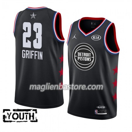 Maglia Detroit Pistons Blake Griffin 23 2019 All-Star Jordan Brand Nero Swingman - Bambino